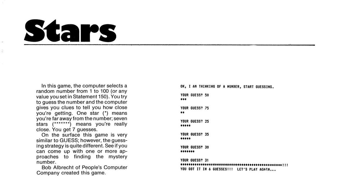 Stars (1978) | Video Game | BoardGameGeek
