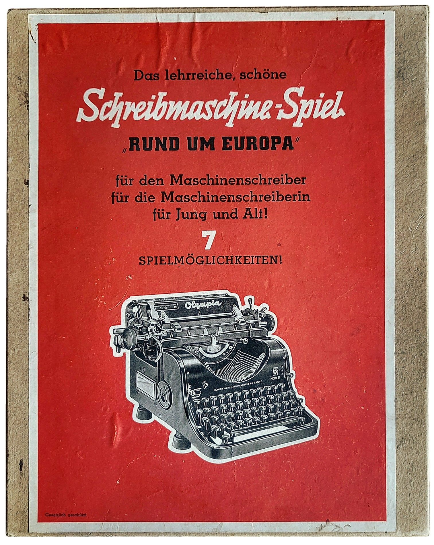 Schreibmaschine-Spiel "Rund um Europa"