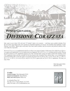 Panzer Grenadier: Divisione Corazzata