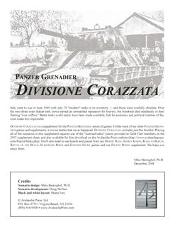 Panzer Grenadier: Divisione Corazzata